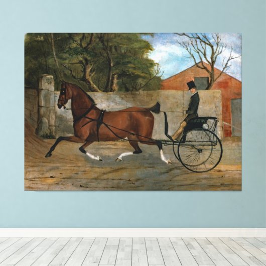 Schilderen van het paardenvervoer canvas afdruk (Insitu (Houten vloer))