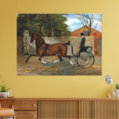 Schilderen van het  paardenvervoer canvas afdruk (Insitu (Woonkamer))