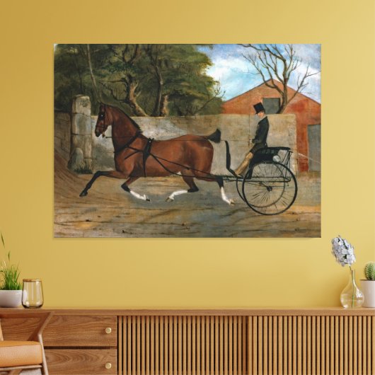 Schilderen van het  paardenvervoer canvas afdruk (Insitu (Woonkamer))