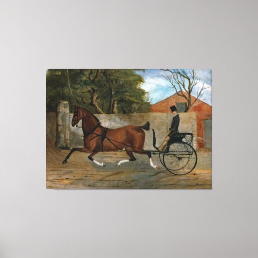 Schilderen van het  paardenvervoer canvas afdruk (Voorkant)