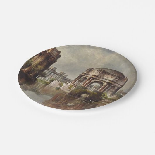  schilderen van het paleis met fijne kunsten papieren bordje (Gekanteld)