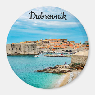 Schilderen van het strand van Dubrovnik Magneet