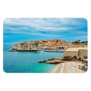 Schilderen van het strand van Dubrovnik Magneet