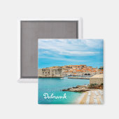 Schilderen van het strand van Dubrovnik Magnet (Voorkant / Achterkant)