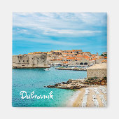 Schilderen van het strand van Dubrovnik Magnet (Voorkant)