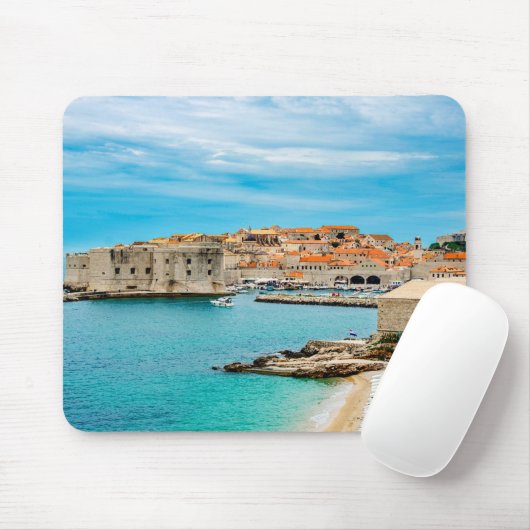 Schilderen van het strand van Dubrovnik Muismat (Met muis)