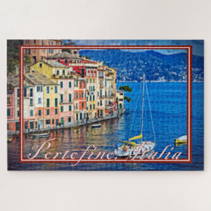 Schilderen van het zeilen naar Portofino, Italië - Legpuzzel