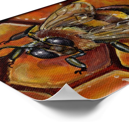 Schilderen van honingbijen poster (Hoek)