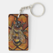 Schilderen van honingbijen sleutelhanger (achterkant)