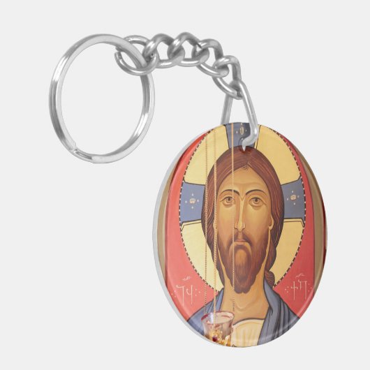 schilderen van Jezus Sleutelhanger (Voorkant Links)
