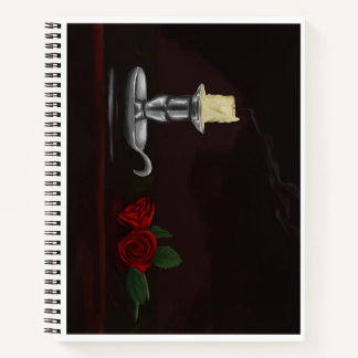 Schilderen van kaarsen en rozen notitieboek