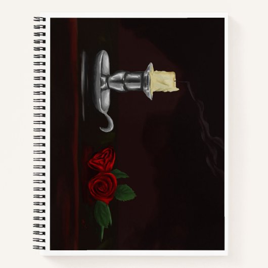Schilderen van kaarsen en rozen notitieboek (Voorkant)