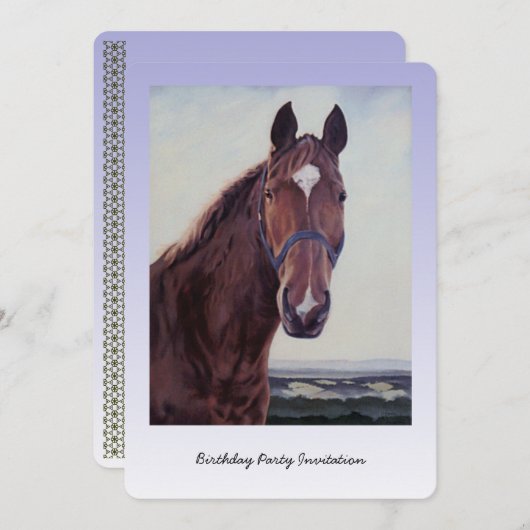 Schilderen van kastanjepaardolie kaart (Voorkant / Achterkant)