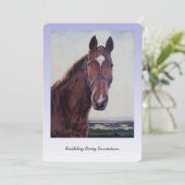 Schilderen van kastanjepaardolie kaart (Staand voorkant)