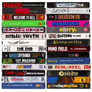 Schilderen van klassieke VHS-tapes Persoonlijk Skateboard