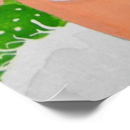 Schilderen van Koe kattenschikker Poster (Hoek)