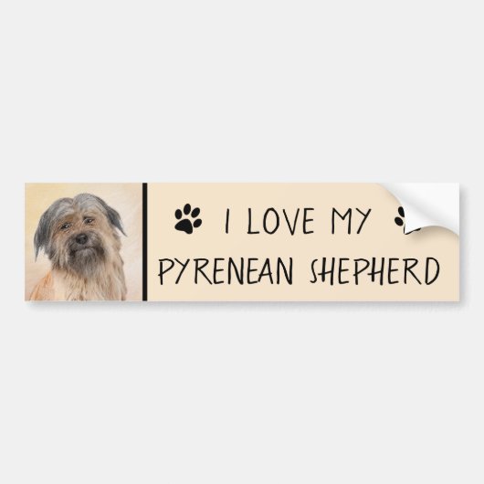 Schilderen van kuddes van Pyrenean - Kute Original Bumpersticker (Voorkant)
