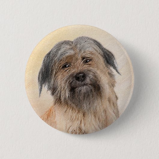 Schilderen van kuddes van Pyrenean - Kute Original Ronde Button 5,7 Cm (Voorkant)