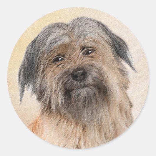 Schilderen van kuddes van Pyrenean - Kute Original Ronde Sticker (Voorkant)