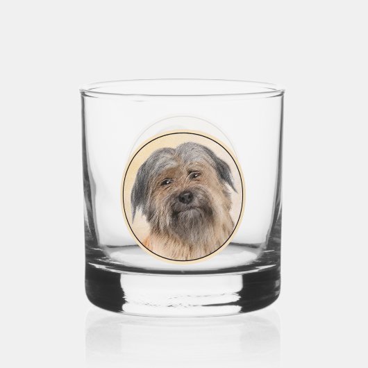 Schilderen van kuddes van Pyrenean - Kute Original Whisky Glas (Voorkant)