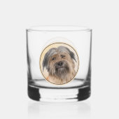 Schilderen van kuddes van Pyrenean - Kute Original Whisky Glas (Achterkant)