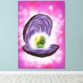 schilderen van kunstschilderkunst fantasieparel in canvas afdruk (Insitu (Houten vloer))