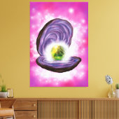 schilderen van kunstschilderkunst fantasieparel in canvas afdruk (Insitu (Woonkamer))