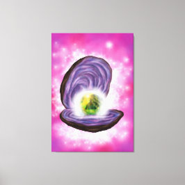 schilderen van kunstschilderkunst fantasieparel in canvas afdruk