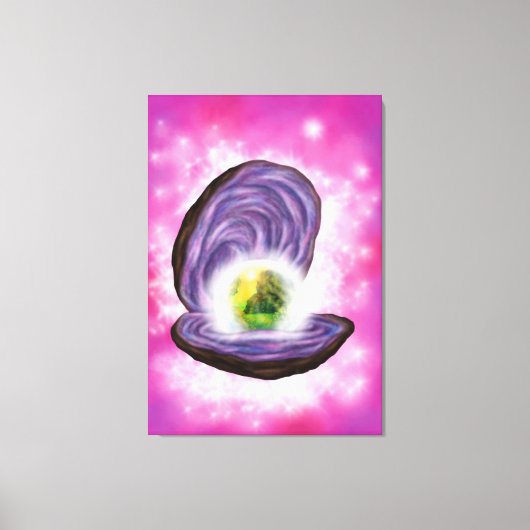 schilderen van kunstschilderkunst fantasieparel in canvas afdruk (Voorkant)