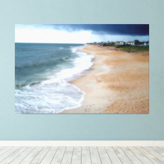 Schilderen van lagler Beach Shoreline Canvas Afdruk (Insitu (Houten vloer))