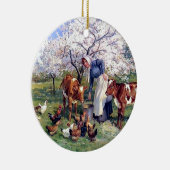 Schilderen van landbouwhuisdieren keramisch ornament (Rechts)