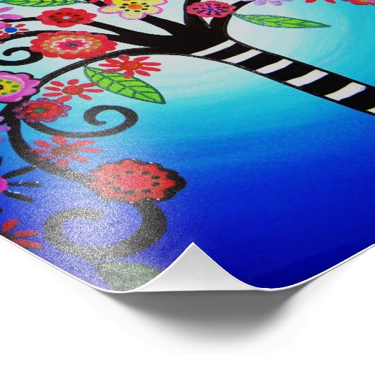 Schilderen van levensbloemen foto afdruk (Hoek)