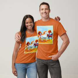 Schilderen van looppaarden. Bestel nu T-shirt