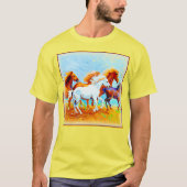 Schilderen van looppaarden. Bestel nu T-shirt (Voorkant)