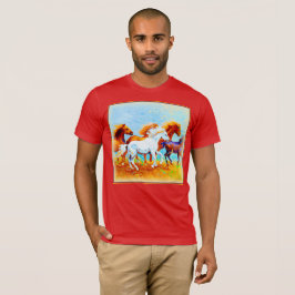Schilderen van looppaarden. Bestel nu T-shirt