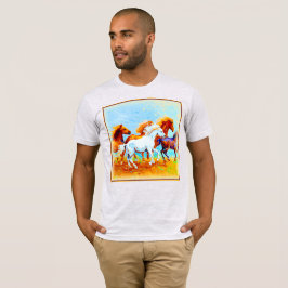 Schilderen van looppaarden. Bestel nu T-shirt