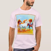 Schilderen van looppaarden. Bestel nu T-shirt (Voorkant)