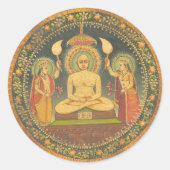 Schilderen van Mahavira Ronde Sticker (Voorkant)