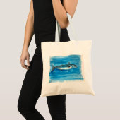 Schilderen van makreelvis waterverf tote bag (Voorkant (product))