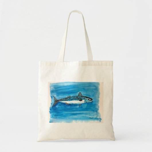 Schilderen van makreelvis waterverf tote bag (Voorkant)