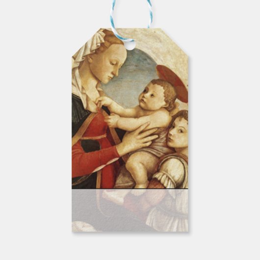  schilderen van Mary en Jezus Kerstmis Cadeaulabel (Achterkant)