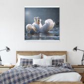 Schilderen van metalen kunst Online glanzend canva Canvas Afdruk (Insitu (Slaapkamer))