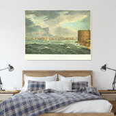schilderen van New York City (1825) Canvas Afdruk (Insitu (Slaapkamer))