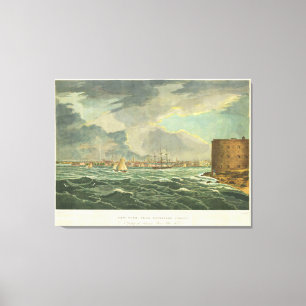  schilderen van New York City (1825) Canvas Afdruk
