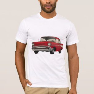 Schilderen van oude rode autoshirts t-shirt