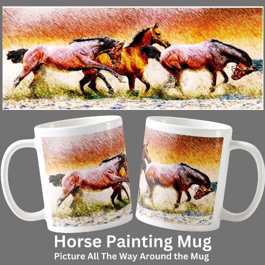 Schilderen van Paarden op Koffiemok