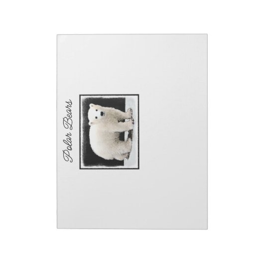 Schilderen van poolBeren - Oorspronkelijke wildern Notitieblok (Linkerzijde)