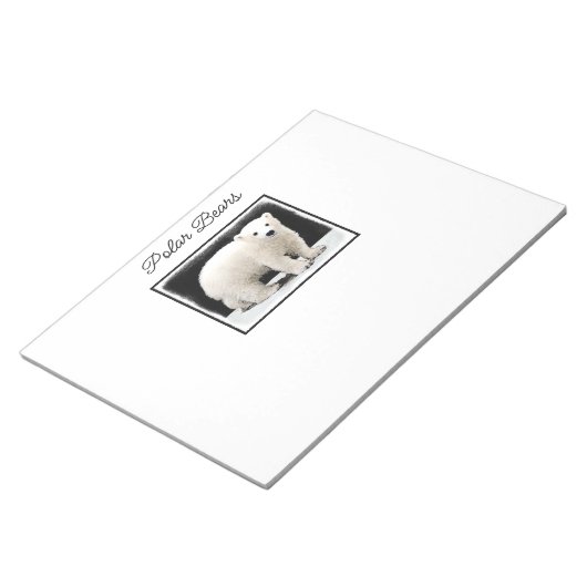 Schilderen van poolBeren - Oorspronkelijke wildern Notitieblok (Schuin)