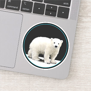Schilderen van poolBeren - Oorspronkelijke wildern Sticker