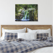Schilderen van prachtige watervalWaterverf Canvas Afdruk (Insitu (Slaapkamer))